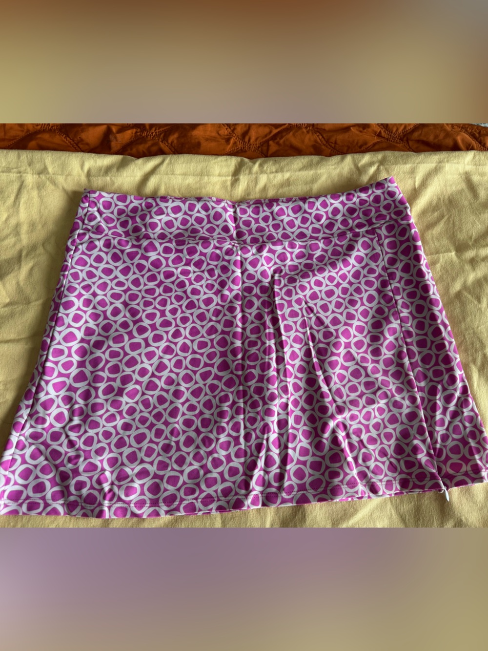 Jude Connally Pink and White Geometric Skort